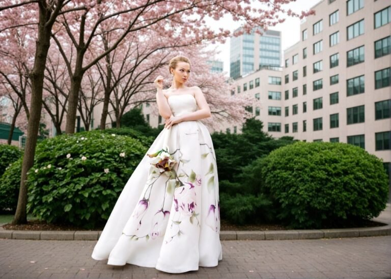How to Pose in Your Hand-Painted Wedding Gown for a Photoshoot
